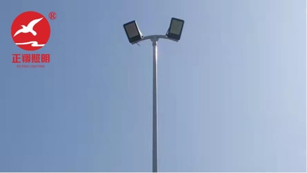 海南機(jī)電學(xué)校12米球場路燈安裝